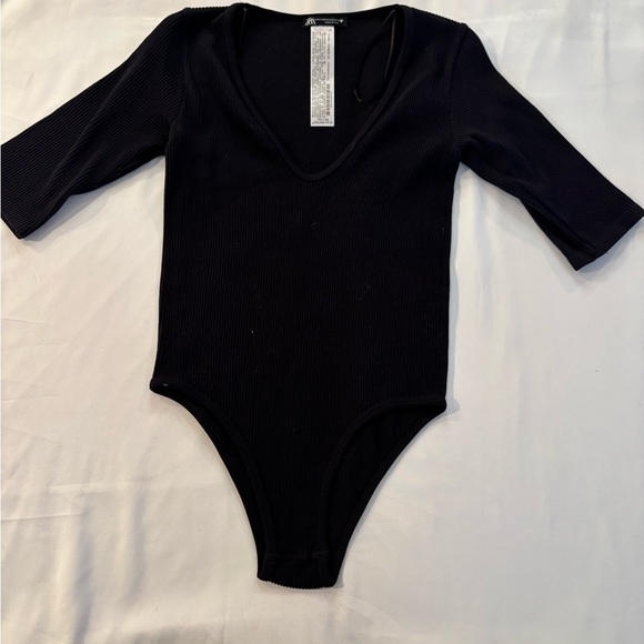 Zara Black Bodysuit One Piece Classic Design - Picture 1 of 2